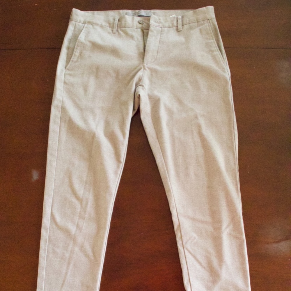Zara Man Cream Dress Pants (Size 30)